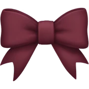 Maroon bow sticker