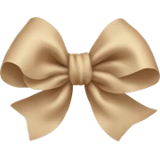 Beige bow sticker