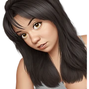 realistic portrait of girl sticker