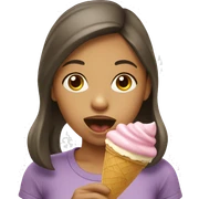 Girl eating ice cream sticker