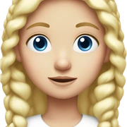 Girl as Santa, blue eyes, blond hair sticker
