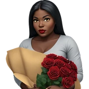 dark beauty with red roses sticker