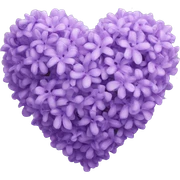 Lilac heart sticker