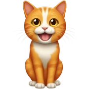 orange cat sticker