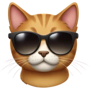 Cat with sunglasses sticker