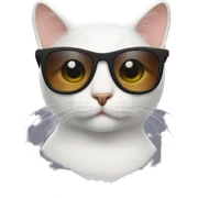 Cat with sunglasses sticker