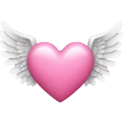 pink heart with wings  sticker