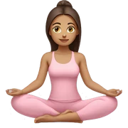 brunette yoga girl light pink clothes n sticker