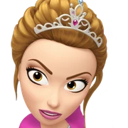parody princess with tiara sticker