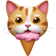 Cat eating ice cream  sticker