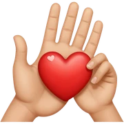 Hand doing heart sign sticker