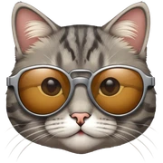 Cat with sunglasses sticker