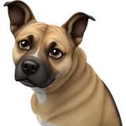 dog gazing towards camera sticker