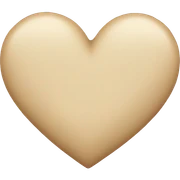 Beige heart  sticker