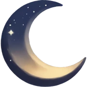 Crescent sticker