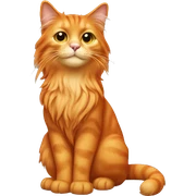 Long hair orange cat  sticker
