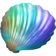 Iridescent shell sticker