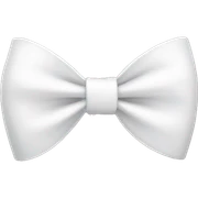 White bow  sticker