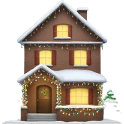 House with christmas lights  sticker