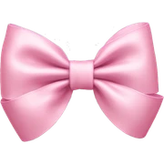 light pink bow on light pink bow sticker