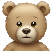 Beige teddy bear  sticker
