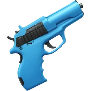 a blue gun  sticker