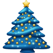 Blue Christmas tree sticker
