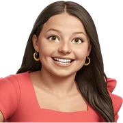 smiling girl with long hair sticker