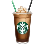 Starbuck ice coffee with ice cubes sticker