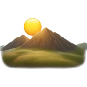 Sun and hill  sticker