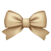Beige bow sticker