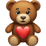 Teddy mit herz sticker