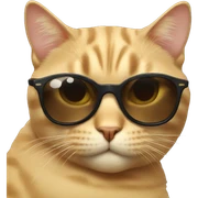 Cat with sunglasses sticker