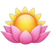 Pink Lotus and sun sticker