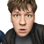 brown-haired boy in jacket sticker