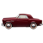 Dark red vintage car sticker