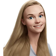 smiling girl with blue eyes sticker