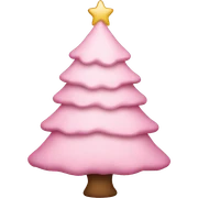 light pink christmas tree sticker