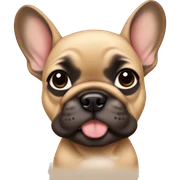 Fawn frenchie pup sticker