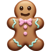 Pastel gingerbread man sticker