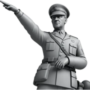 military soldier in monochrome sticker