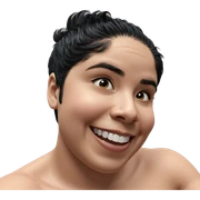 smiling boy with black hair sticker