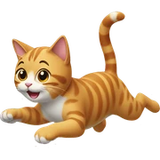 jumping cat sticker