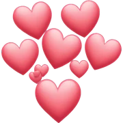 5 hearts sticker