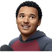 smiling boy with black hair sticker