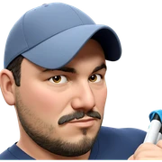 mature male in baseball cap sticker