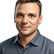 smiling boy in collared shirt sticker