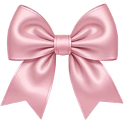 light pink bow on light pink bow sticker