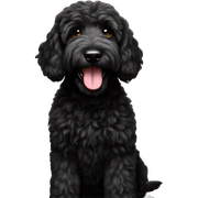 Black goldendoodle sticker