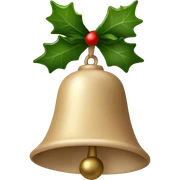 Beige Christmas bell sticker